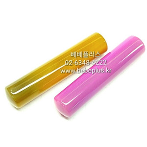 천연옥 핑크,노랑 마노(옥) 5푼 15mm 인감도장 / 옥인장 돌도장 예쁜도장